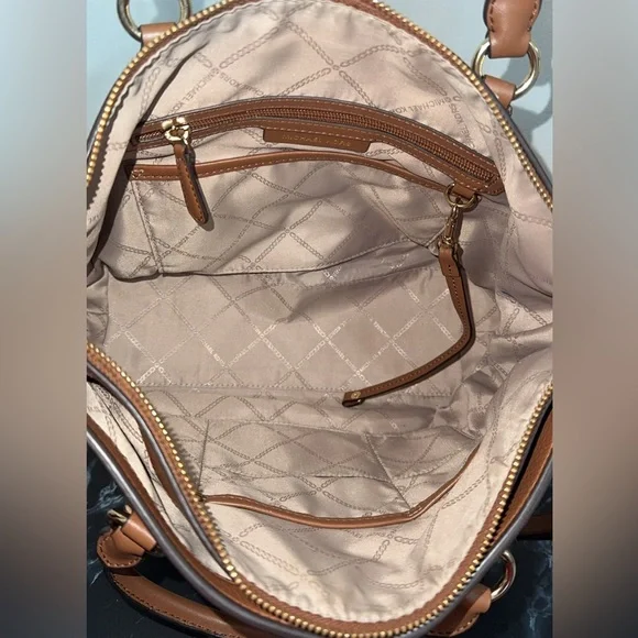 MICHAEL Michael Kors Elson Large Convertible Satchel in Brown Luggage AUTHENTIC - Picture 8 of 16